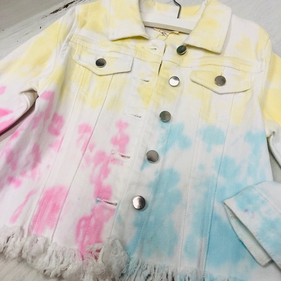 NWT - Hannah Banana - Tie Dye Print Denim Jacket